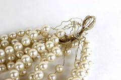 Faux Pearl Beads Beaded Decorations 13 Strands – Metal Wire – 20″ Long each