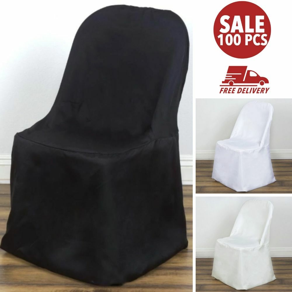 100 Polyester Folding CHAIR COVERS Wedding Banquet Party Slipcover Decorations