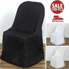 100 Polyester Folding CHAIR COVERS Wedding Banquet Party Slipcover Decorations