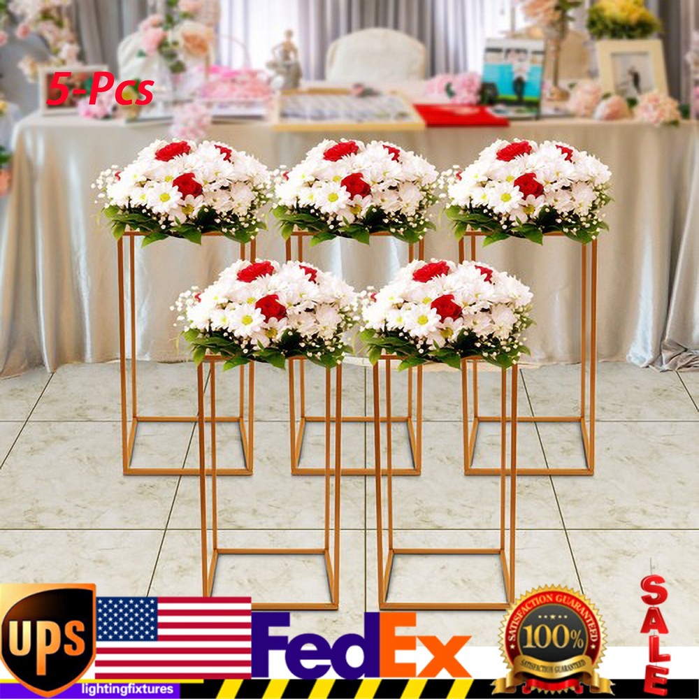 Wedding Flower Stand, Gold Flower Holder, Rectangular Flower Rack