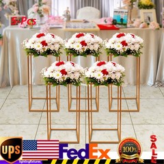 Wedding Flower Stand, Gold Flower Holder, Rectangular Flower Rack