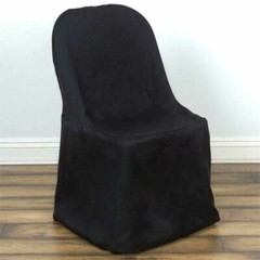 Polyester Folding Wedding Chair Covers 25 50 75 100 Bulk Black White Ivory