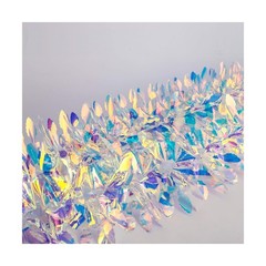 Iridescent Hanging Decorations Garland, 6ft Long Roll Shiny Foil Metallic Ban…