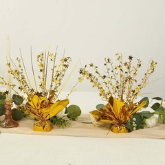 6 Gold Metallic Star Foil Spray Centerpiece Table Decoration Party Decorations