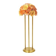 6 Pcs Gold Decorative Flower Stands, Columnar Design for Weddings, 20×60 cm