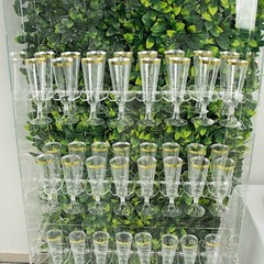 CLEAR 20 Acrylic 3″ GLASS HOLDERS Hooks Champagne Stand Party Events Decorations