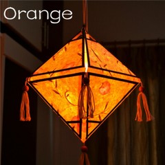 1PC Thailand Handmade Paper Lantern Dried Flower paper Lampshades Fringe Hanging