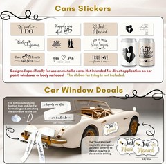 Weather-Resistant 33 Pc Just Married Car Decoration Set for Stylish Weddings