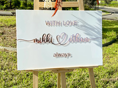 Acrylic 3D Welcome Wedding Horizontal Signage – Style 2
