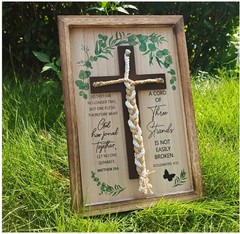 Cord of Three Strands, Unity Wedding Cross for Ceremony 15×10 Inch for Wedding