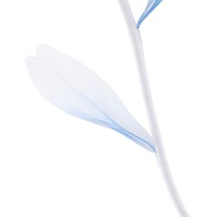 3-Head Wedding Artificial Flower Gradient Blue Wedding Decor Artificial Flower