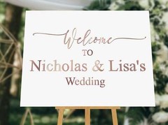 Acrylic 3D Welcome Wedding Horizontal Signage – Style 1