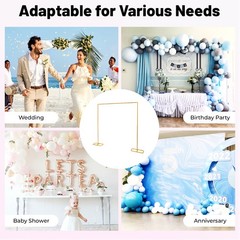 Metal Wedding Arch Frame Gold Iron Garden Party Stand Backdrop Flower Display