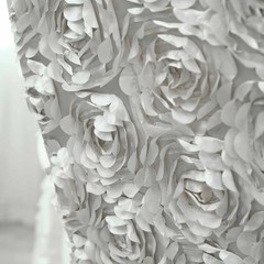 Silver Satin Rosette SPANDEX Stretchable Banquet CHAIR COVER Light Gray