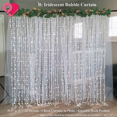 Curtain Backdrop Crystal Bead String Faux Diamond Chandelier Bubble Photo BULK