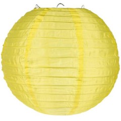 14″ Yellow Nylon Lantern, Durable Hanging Decoration