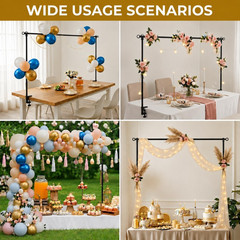 Adjustable Metal Table Arch Stand for Balloons & Flowers – Complete Party Table