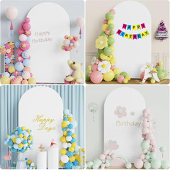 7.2FT Wedding Arch Backdrop Cover Spandex Fitted White Wedding Arch Covers round