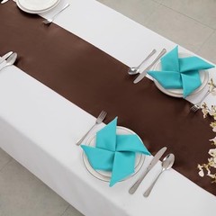 Pack Satin Table Runner x 108 Inch, Smooth Table Runners for Wedding 12 Brown