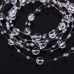 200FT Roll Clear Garland Diamond Strand Acrylic Crystal Bead DIY Wedding Curtain