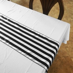 Pack of 10 Satin 1 Inch Striped Table Runners For Wedding/Special events