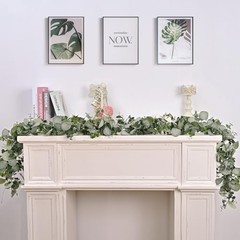 6FT Artificial Eucalyptus Garland, Faux Greenery Garland 2 Packs Grey Green