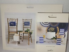 Wedding Decorations Chair Signs Navy Mr. & Mrs. and 24 Table Numbers Set of 2