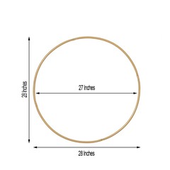 28-Inch wide Gold Metal Round Hoop Hanging Wreath Ring Wedding Party Decorations