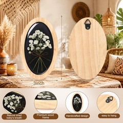 Wooden Pred Flower Wall Decor Resin Natural Baby’s Breath Wall