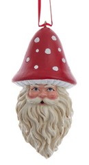 Mushroom Santa Christmas Ornament, Holiday Garden Tree Hanging Decorations by…