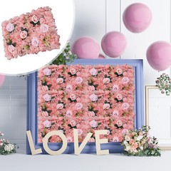12x Flower Wall Panel 23 x 15in Artificial Roses Hydrangeas for Wedding & Party