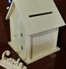WEDDING WISHING WELL BOX HANDCRAFTED RAW MDF. Wedding cards keeper