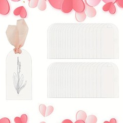50 Pieces Acrylic Place Cards Wedding Reserved Signs DIY Hanging Blank Gift Seat