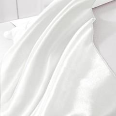 2 Pack Table Runners 12 x 108 Inch, Rectangular Smooth Satin Silk 2Pack White