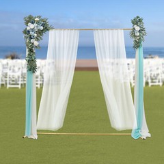 Wedding Backdrop Stand Metal Background Decoration Set + White Cloth Cover