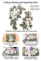 Wedding Arch Faux Flowers Set of 2 Wedding Welcome Sign for Wedding Decor Cer…