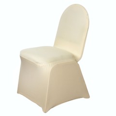 10 Champagne Spandex Fitted Banquet Chair Covers Wedding Reception Decorations