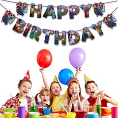 “Encato Happy Birthday Banner – Magical Family Theme Party Decorations 