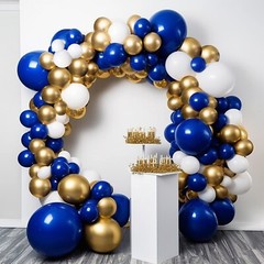 FOTIOMRG 110pcs Royal Blue Balloon Garland Arch Kit, 18 12 10 5 inch Royal Bl…