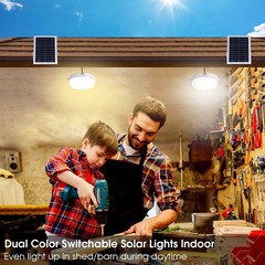 Solar Ceiling Lights-Indoor Outdoor, Daytime & Dimmable 1000LM Solar Shed Lig…