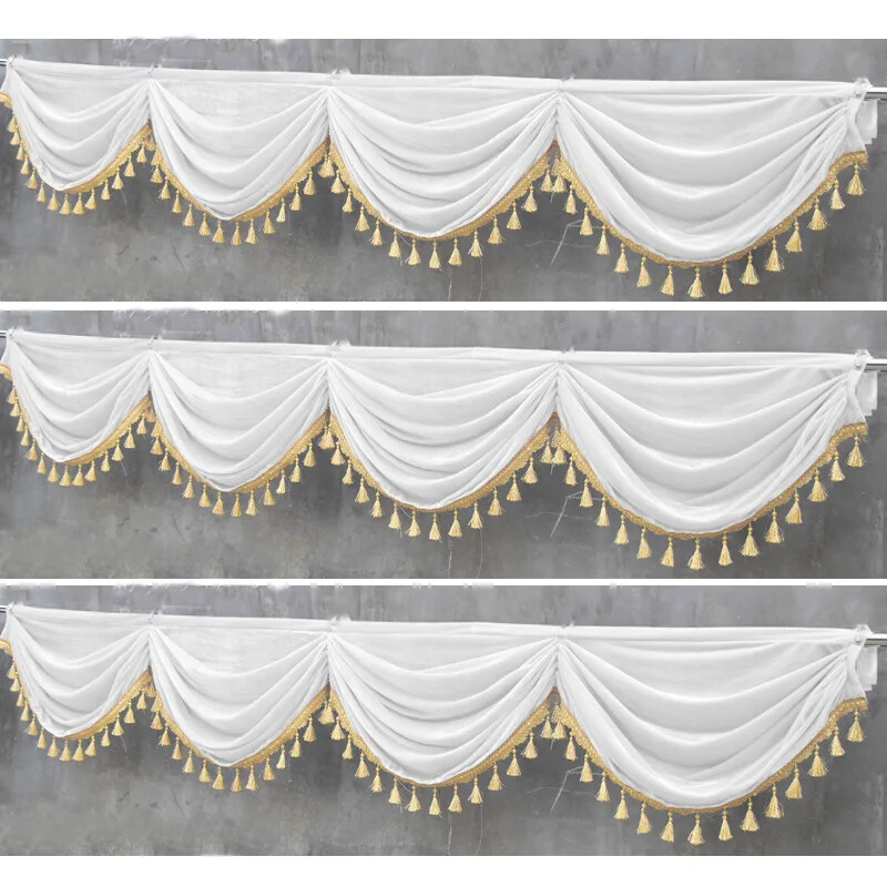 2 Meter Velvet Tassel Swag Drape Panel Wedding Stage Background Party Decor