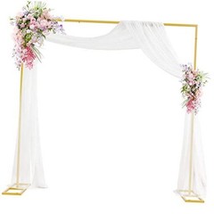 Heavy Duty Backdrop Stand 8ft x 8ft Pipe and Drape Kit 8 FT x 8 FT Gold