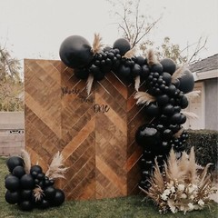 120pcs Black Balloon Arch Kit, 18 12 10 5 inch Black Latex Balloons Different…
