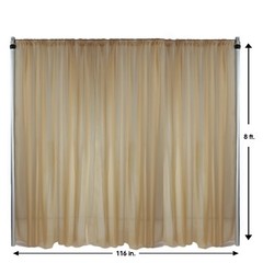 Your Chair Covers – Voile Sheer Drape, Bridal Curtain Backdrop for Wedding