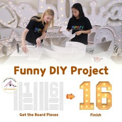 imprsv 3FT Marquee Light Up Numbers, Marquee Numbers 16th Birthday Decoration…