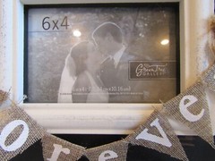 Green Tree Gallery YOU AND ME FOREVER Black WOOD Picture Frame & SIGN GUEST BOOK