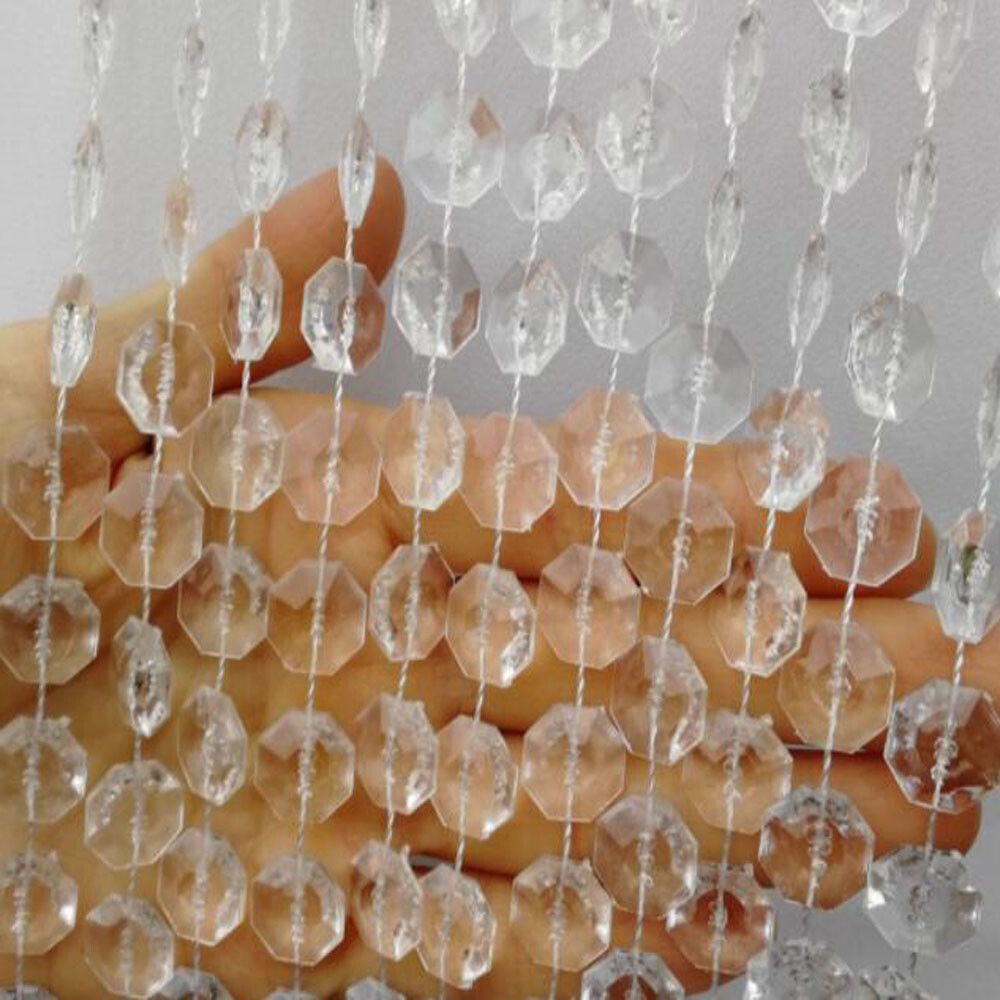 1 Roll 66Ft 20M Acrylic Crystal Bead Garland Diamond Diy Strand Curtain Wedding