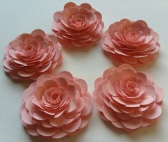 Camellias Paper Flowers 3-D Handcrafted DIY Wedding Party Decor Craft Frames