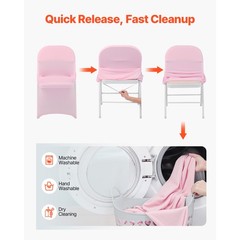 Uimoso 50PCS Pink Stretch Spandex Chair Covers for Weddings, Parties, and Dining