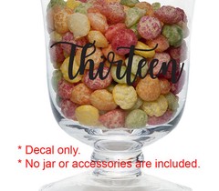 Wedding Table Number Decal Sticker Bottle Jar Glass Frame Sold by Each Number